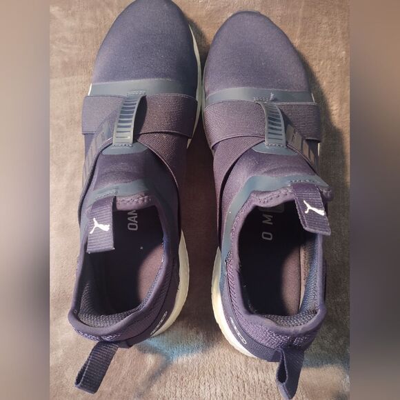 NIB Puma Mega NRGY X Peacoat-Puma White Men's sz 11.5 Navy Sneaker Slip-on Shoe - Picture 9 of 9